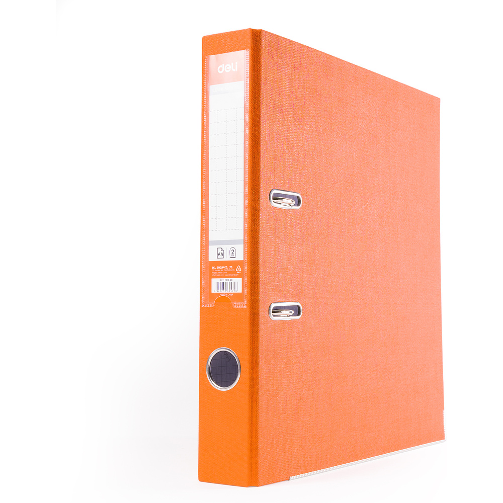 Папка-регистратор "Deli", А4, 50 мм, оранжевый