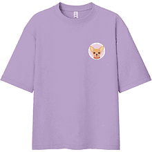 Футболка унисекс "Чихуахуа. Dog love club", XS-S, хлопок, оверсайз, лавандовый