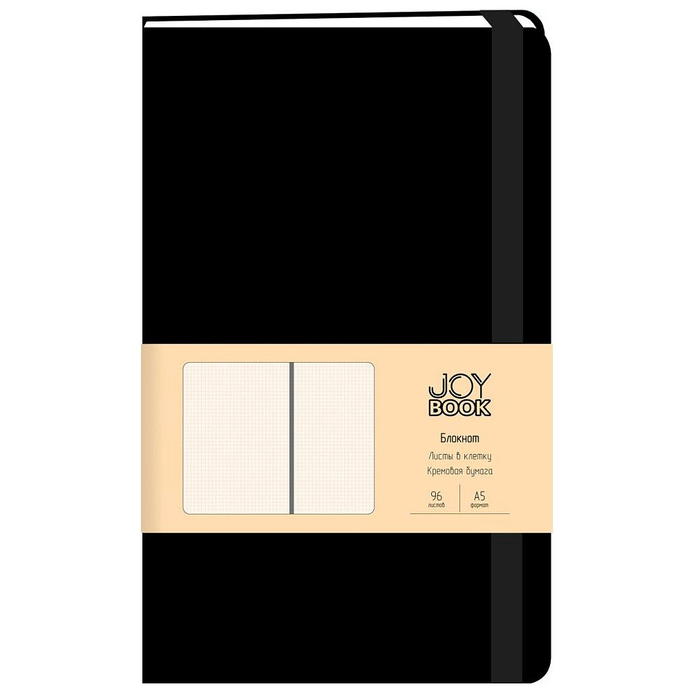 Блокнот "Joy Book. Черный агат", А5, 96 листов, клетка, черный