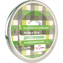 Лента клейкая двусторонняя на вспененной основе 19мм х 25м Klebebander (TFK006T), в и/у
