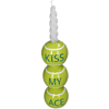 Подсвечник "Kiss My Ace", 8x8x23 см, желтый, белый - 2