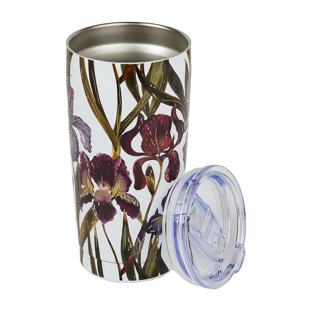 Кружка термическая "Flora. Ирисы", металл, пластик, 600 мл, белый - 2