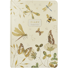 Ежедневник недатированный "Fauna. Бабочки", А5, 240 страниц, молочный
