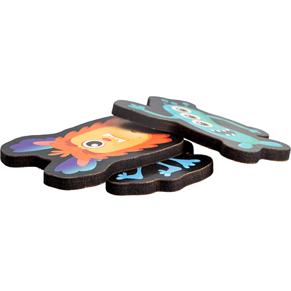 Игра настольная "Поймай монстрика", деревянные фишки - 3