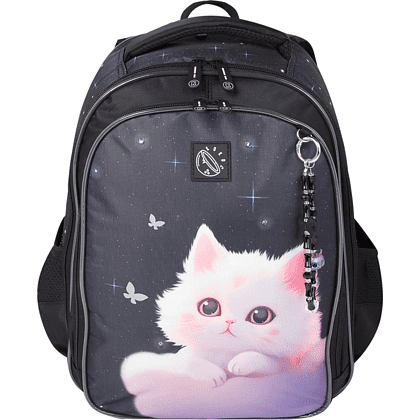 Рюкзак школьный "COMFORT Light Dream cat", черный