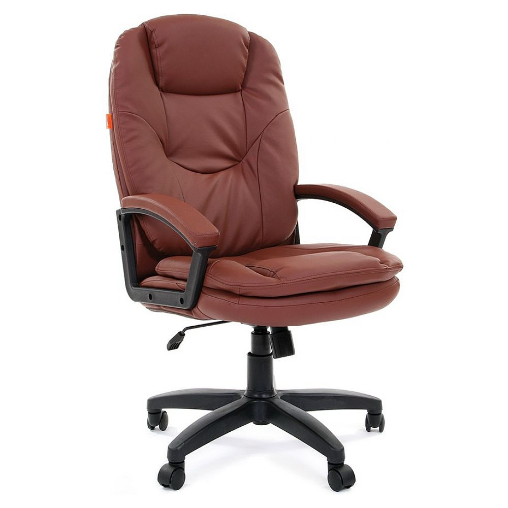 Кресло для руководителя "CHAIRMAN 668 LT", экокожа, пластик, коричневый