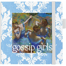 Скетчбук "Gossip girls", 12х12 см, 140 г/м2, 80 листов, голубой