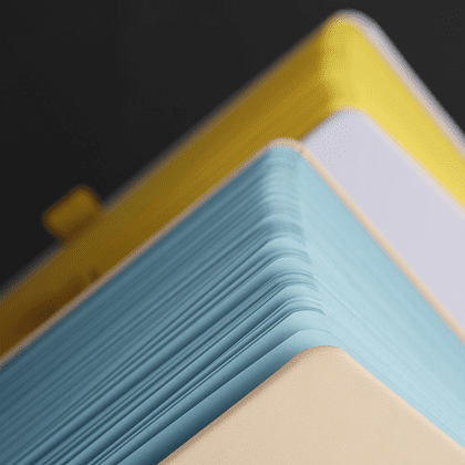 Блокнот "Doodle light blue paper", А5, 96 листов, оранжевый, срез голубой - 5