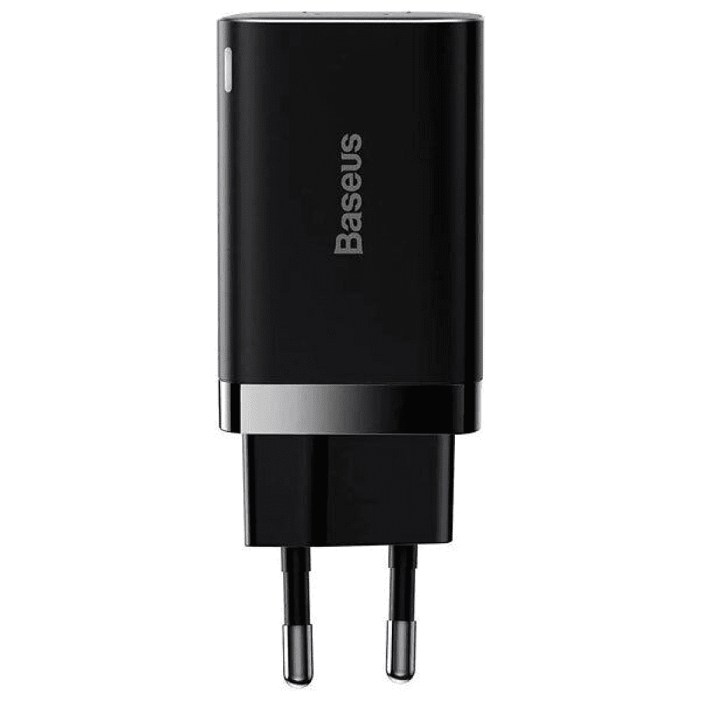 Сетевое зарядное устройство Baseus "CCSUPP-E01", Super Si Pro Quick Charger C+U 30W EU, черный 