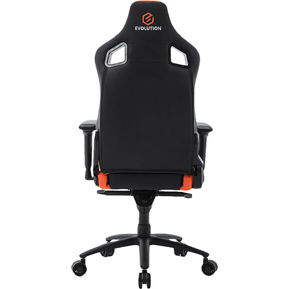 Кресло игровое Evolution Omega, экокожа, металл, черный, оранжевый - 5