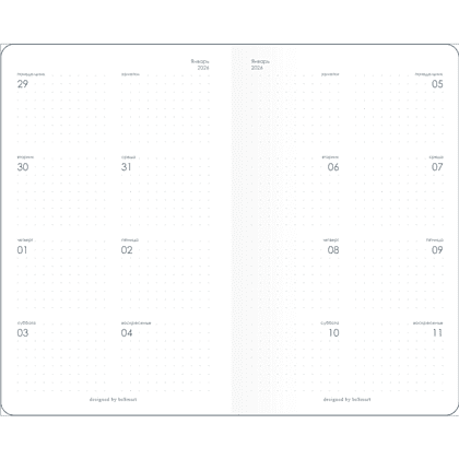 Планнер "Peony", датированный, 108х175 мм, 32 листа, персиковый, 2026 - 2
