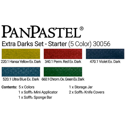 Ультрамягкая пастель "PanPastel Extra Dark", 5 цветов - 3