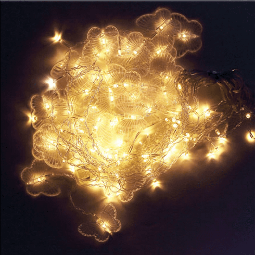 Гирлянда электрическая LED "Бахрома. Бабочка", тепло-белый - 6