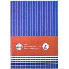 Книга канцелярская, A4, 100 листов, клетка, синий, красный