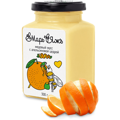 Медовый мусс "МарьЯжъ" с апельсиновой цедрой , 300 гр