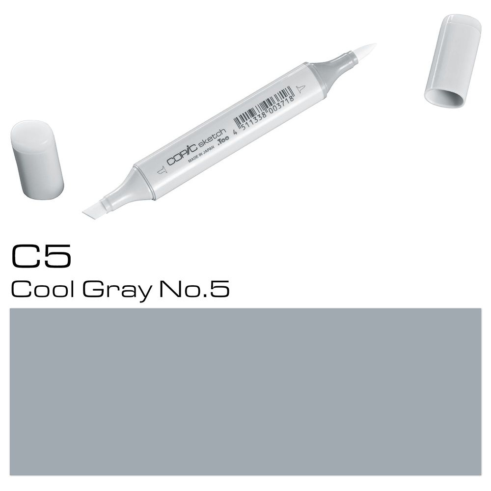 Маркер перманентный "Copic Sketch", C-5 холодный серый №5