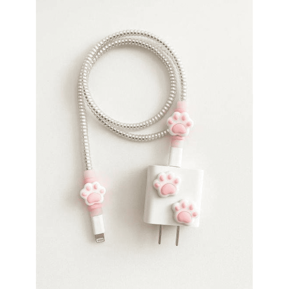 Набор защитный для зарядного устройства "Лапы", 5 предметов, белый - 2