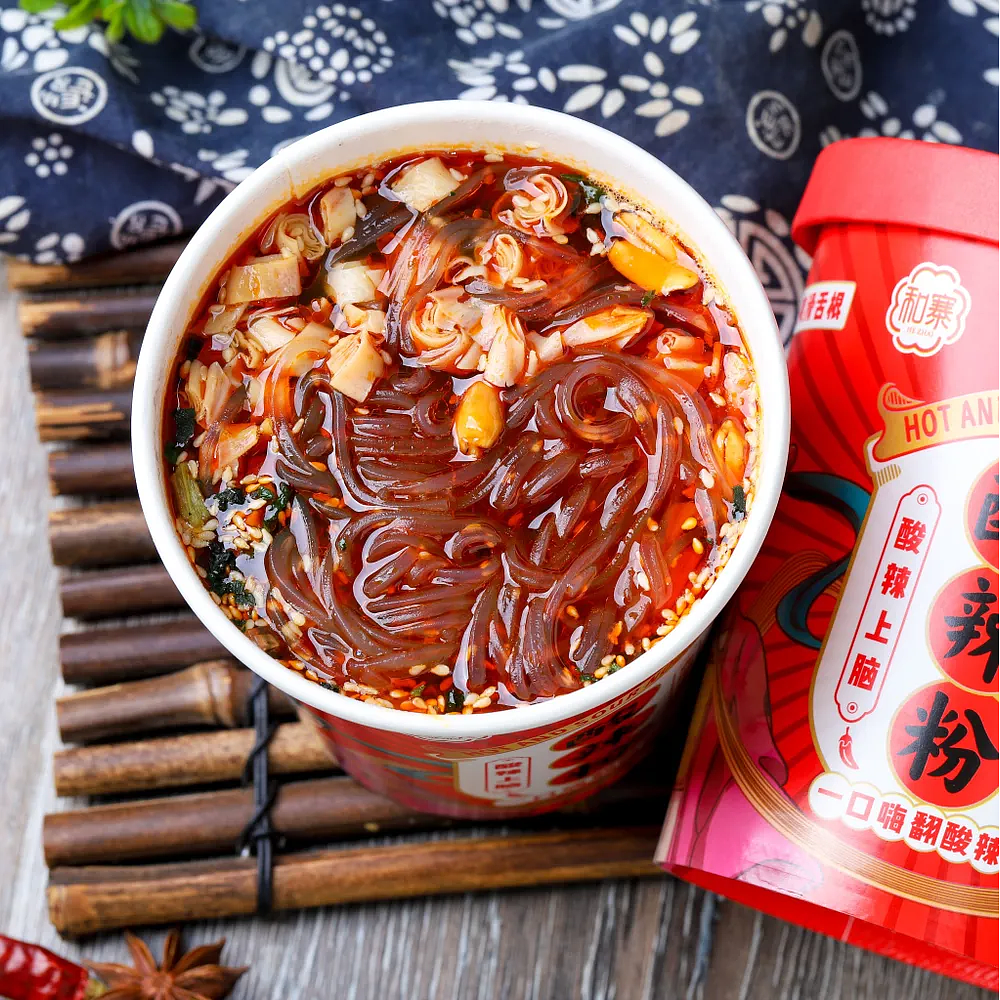 Лапша быстрого приготовления стеклянная по-Сичуаньски с арахисом, 130 гр  - 2