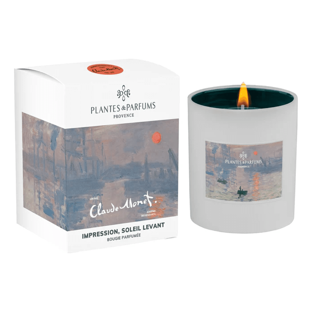 Свеча ароматическая PLANTES&PARFUMS "Impression Soleil Levant", Claude Monet collection, 250 гр