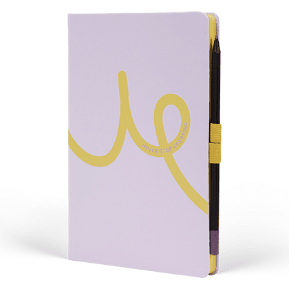 Блокнот "Doodle yellow paper", А5, 96 листов, фиолетовый, срез желтый - 3