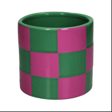 Кашпо "Blocks", доломит, розовый, зеленый