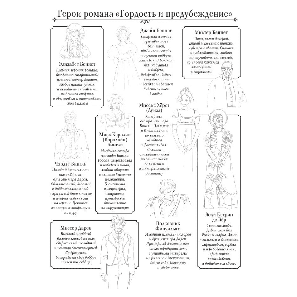 Раскраска "В мире мистера Дарси. Быт и нравы Англии XIX века. Арт-раскраска" - 4