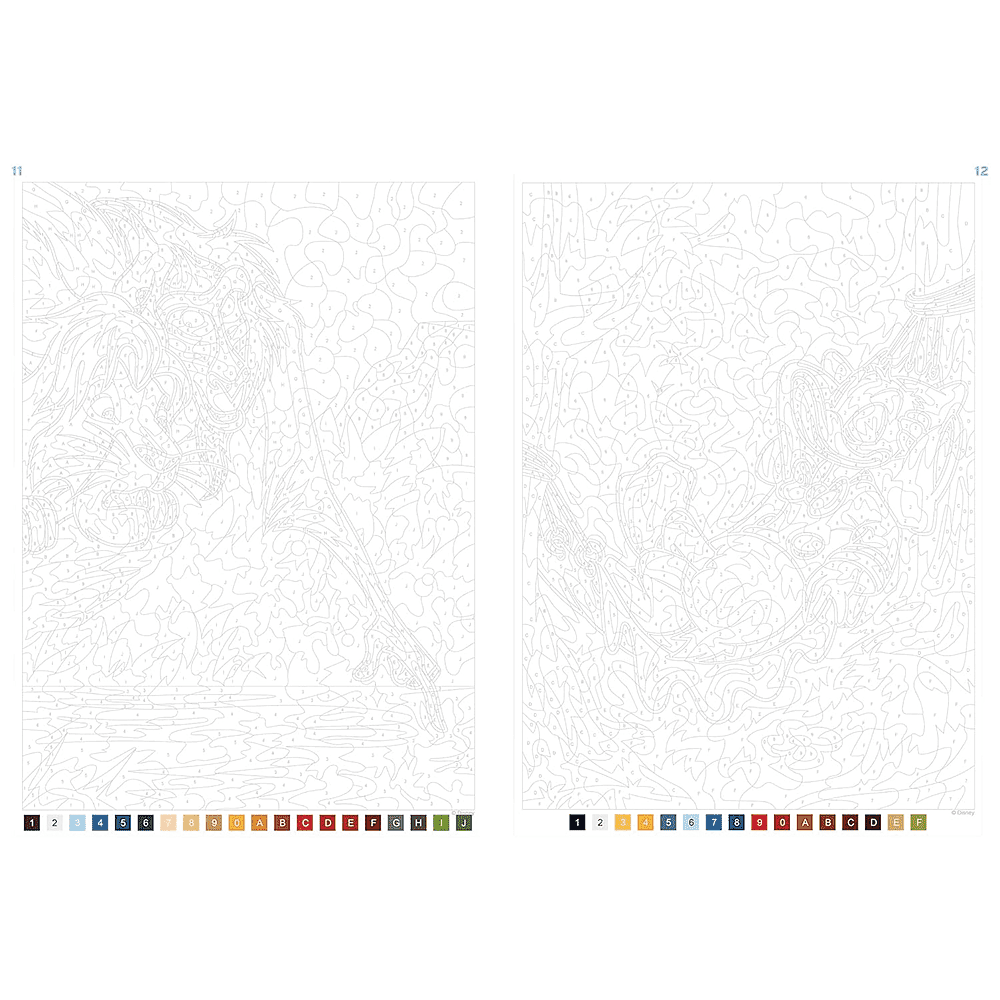 Раскраска по номерам на французском языке "Coloriages mystères Disney - Nature" - 5