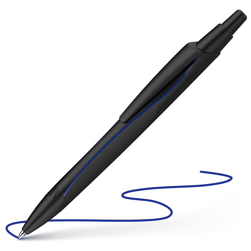 Ручка шариковая автоматическая "Schneider Reco", черный, стерж. синий - 2