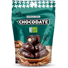 Финики "Chocodate", 100 гр., с миндалем в темном шоколаде без сахара