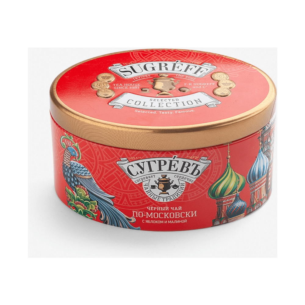 Чай "По-московски" 40 г + карамель леденцовая со вкусом малины 50 г - 2
