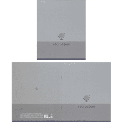 Тетрадь предметная "География. Pictogram", А5, 48 листов, клетка, серый - 4