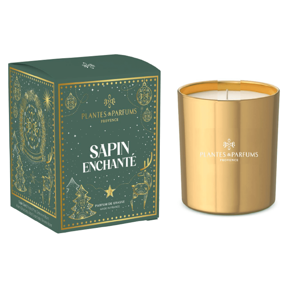 Свеча ароматическая PLANTES&PARFUMS "Enchanted Fir", Christmas Collection 2026, 180 гр