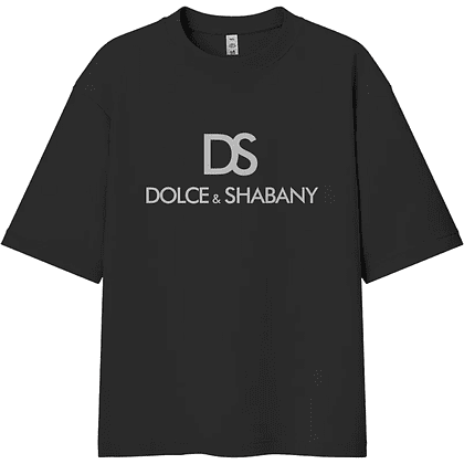 Футболка унисекс "Dolce & Shabany", XS-S, х/б, оверсайз, черный
