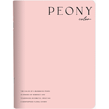 Тетрадь "Peony", A5+, 48 листов, клетка, скоба сбоку, розовый