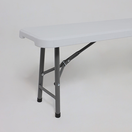 Скамья складная Bench AKS тип 2, 2400х300х430 мм, белый - 4