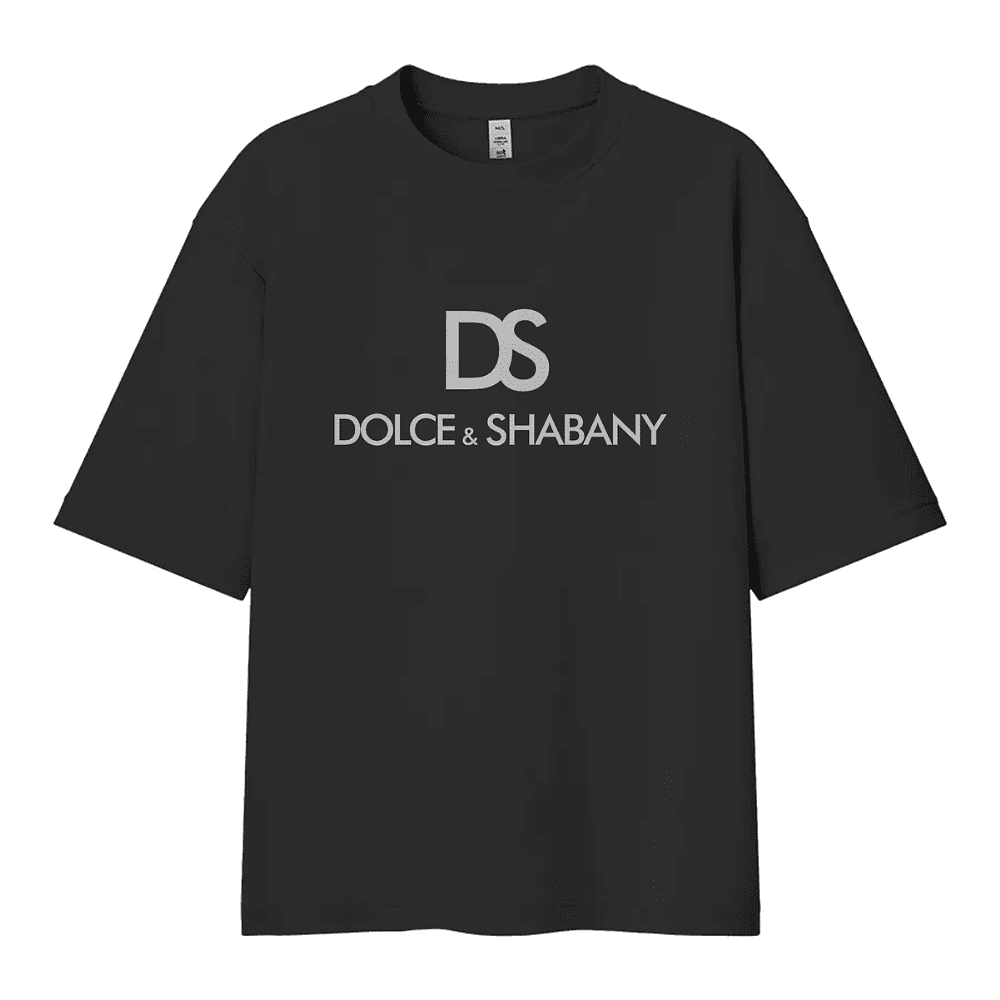 Футболка унисекс "Dolce & Shabany", XS-S, х/б, оверсайз, черный