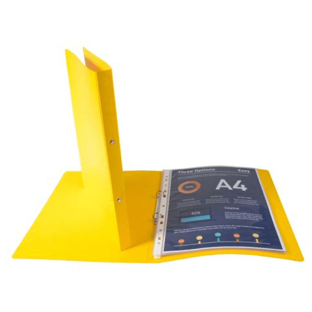 Папка на кольцах "Exacompta", картон, 20 мм, А4, желтый - 2