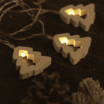 Гирлянда электрическая LED "Нить" с насадками "Елочка", 2,5 м, тепло-белый - 3