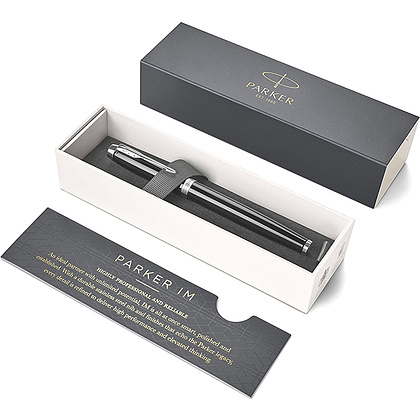 Ручка-роллер "IM Black Lacquer CT", 0.5 мм, черный, серебристый, стерж. черный - 6