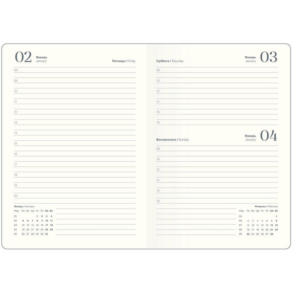 Ежедневник датированный "Fortune" на 2026 год, А5, белый - 8