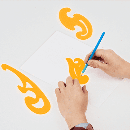 Лекала "Стамм", 3 шт, пластик, ассорти неон, блистер - 3