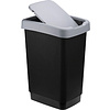 Урна для мусора IDEA, 25 л, пластик, черный, серый - 4 Урна для мусора IDEA, 25 л, пластик, черный, серый - 4