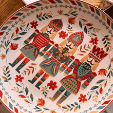 Тарелка фарфоровая "Xmas party", 30 см, разноцветный