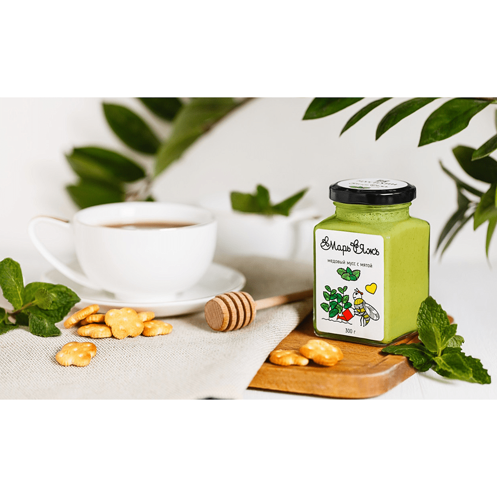 Медовый мусс "МарьЯжъ" с мятой, 300 гр  - 2