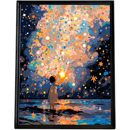 Картина по номерам "Девочка со звёздами" Картина по номерам "Девочка со звёздами"