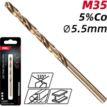 Сверло по металлу Deli RS EDH-MHZ055-E2, 5.5 мм, DIN 338, HSCo 5%