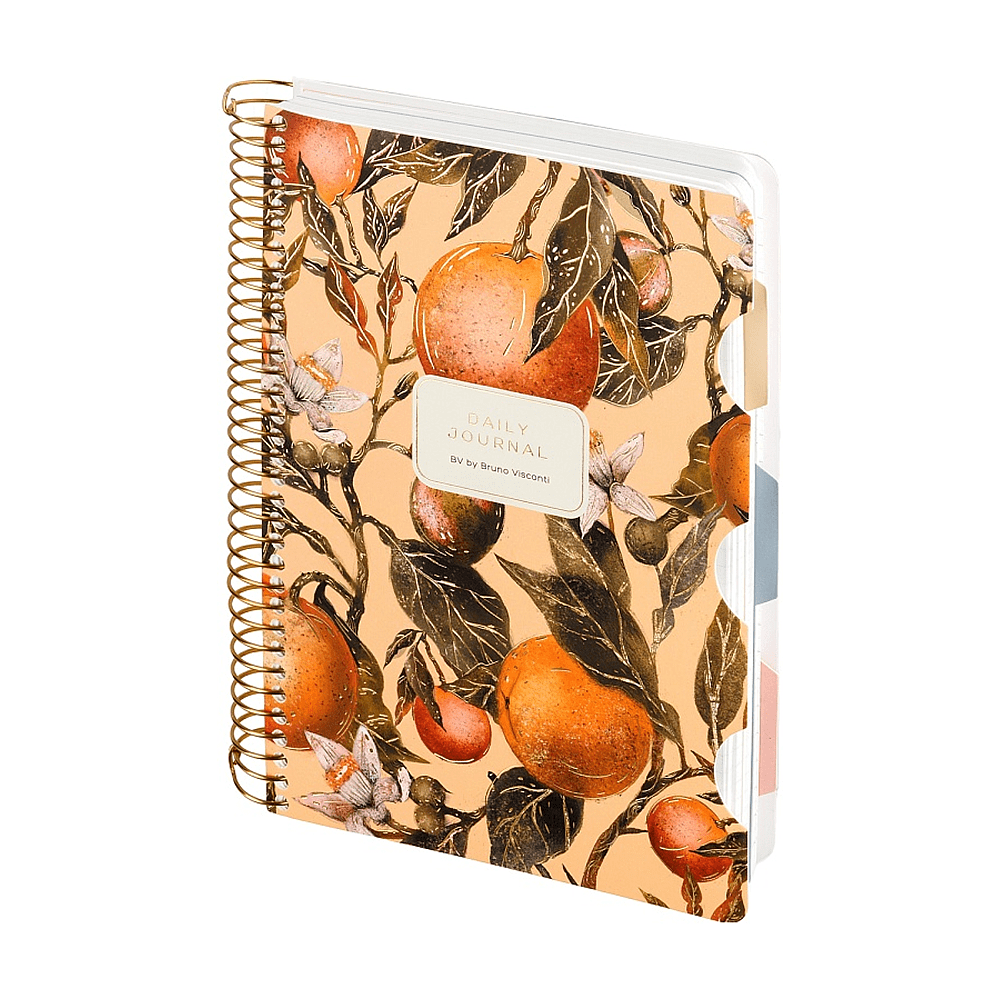 Книга записная "Flora. Paradise. Oranges", A5, 200 листов, клетка, линейка, точка, оранжевый