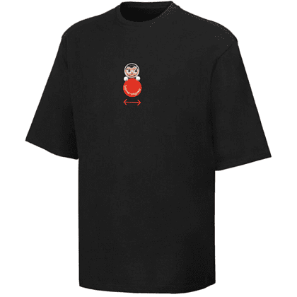 Футболка оверсайз унисекс "Тудэма-сюдэма", XS-S, черный