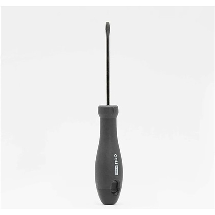 Отвертка Deli HS EHT1103, SL3х75 мм, Soft Touch, черный - 7