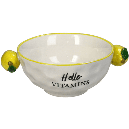 Тарелка фарфоровая "Lemon", 14.8х10.9 см, белый